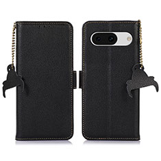 Funda de Cuero Cartera con Soporte Carcasa A10D para Google Pixel 8a 5G Negro