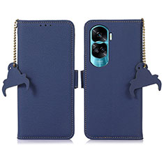 Funda de Cuero Cartera con Soporte Carcasa A10D para Huawei Honor 90 Lite 5G Azul