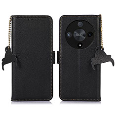 Funda de Cuero Cartera con Soporte Carcasa A10D para Huawei Honor Magic6 Lite 5G Negro