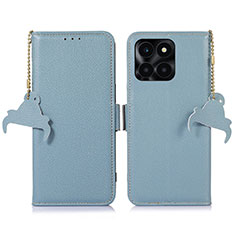 Funda de Cuero Cartera con Soporte Carcasa A10D para Huawei Honor X6a Azul Claro