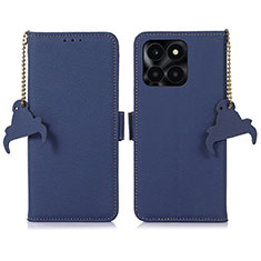 Funda de Cuero Cartera con Soporte Carcasa A10D para Huawei Honor X8b Azul