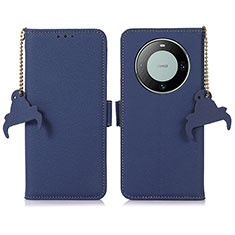 Funda de Cuero Cartera con Soporte Carcasa A10D para Huawei Mate 60 Azul