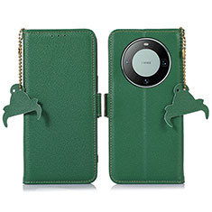 Funda de Cuero Cartera con Soporte Carcasa A10D para Huawei Mate 60 Verde