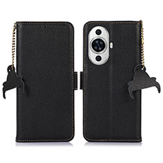 Funda de Cuero Cartera con Soporte Carcasa A10D para Huawei Nova 11 Pro Negro