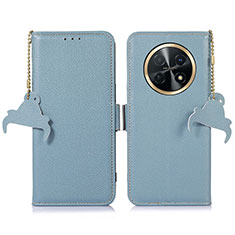 Funda de Cuero Cartera con Soporte Carcasa A10D para Huawei Nova Y91 Azul Claro