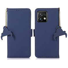 Funda de Cuero Cartera con Soporte Carcasa A10D para Motorola Moto Edge 40 Pro 5G Azul