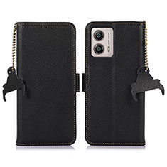 Funda de Cuero Cartera con Soporte Carcasa A10D para Motorola Moto G53j 5G Negro