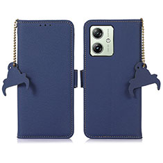 Funda de Cuero Cartera con Soporte Carcasa A10D para Motorola Moto G54 5G Azul