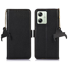 Funda de Cuero Cartera con Soporte Carcasa A10D para Motorola Moto G54 5G Negro