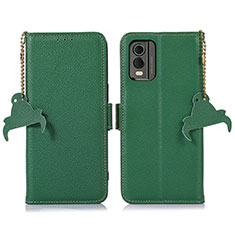 Funda de Cuero Cartera con Soporte Carcasa A10D para Nokia C210 Verde