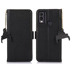 Funda de Cuero Cartera con Soporte Carcasa A10D para Nokia C22 Negro