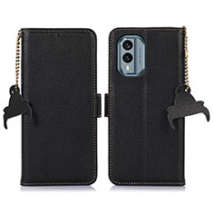 Funda de Cuero Cartera con Soporte Carcasa A10D para Nokia X30 5G Negro