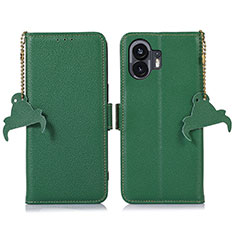 Funda de Cuero Cartera con Soporte Carcasa A10D para Nothing Phone 2 Verde