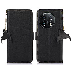 Funda de Cuero Cartera con Soporte Carcasa A10D para OnePlus 11 5G Negro