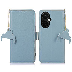 Funda de Cuero Cartera con Soporte Carcasa A10D para OnePlus Nord CE 3 5G Azul Claro