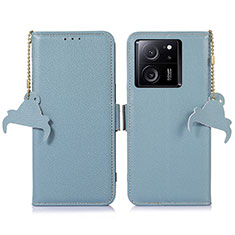 Funda de Cuero Cartera con Soporte Carcasa A10D para Xiaomi Mi 13T Pro 5G Azul Claro