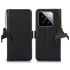 Funda de Cuero Cartera con Soporte Carcasa A10D para Xiaomi Mi 14 Pro 5G Negro