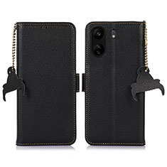 Funda de Cuero Cartera con Soporte Carcasa A10D para Xiaomi Poco C65 Negro