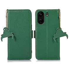 Funda de Cuero Cartera con Soporte Carcasa A10D para Xiaomi Poco C65 Verde