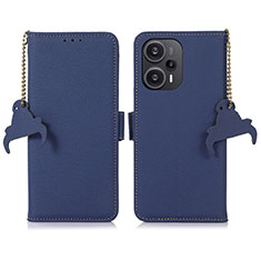 Funda de Cuero Cartera con Soporte Carcasa A10D para Xiaomi Poco F5 5G Azul