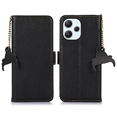 Funda de Cuero Cartera con Soporte Carcasa A10D para Xiaomi Redmi 12 4G Negro