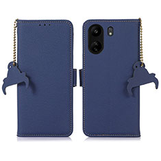 Funda de Cuero Cartera con Soporte Carcasa A10D para Xiaomi Redmi 13C Azul