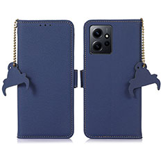 Funda de Cuero Cartera con Soporte Carcasa A10D para Xiaomi Redmi Note 12 4G Azul