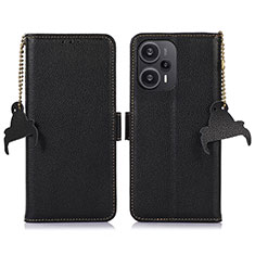 Funda de Cuero Cartera con Soporte Carcasa A10D para Xiaomi Redmi Note 12 Turbo 5G Negro