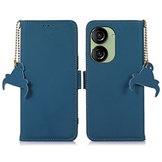 Funda de Cuero Cartera con Soporte Carcasa A11D para Asus ZenFone 10 Azul