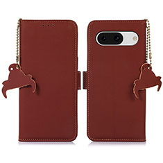 Funda de Cuero Cartera con Soporte Carcasa A11D para Google Pixel 8a 5G Marron