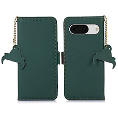 Funda de Cuero Cartera con Soporte Carcasa A11D para Google Pixel 8a 5G Verde