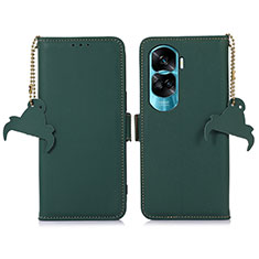 Funda de Cuero Cartera con Soporte Carcasa A11D para Huawei Honor 90 Lite 5G Verde