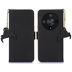 Funda de Cuero Cartera con Soporte Carcasa A11D para Huawei Honor Magic6 Lite 5G Negro