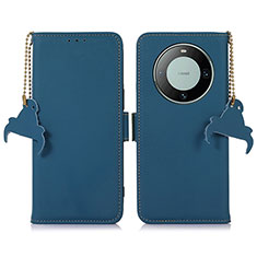 Funda de Cuero Cartera con Soporte Carcasa A11D para Huawei Mate 60 Azul