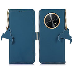 Funda de Cuero Cartera con Soporte Carcasa A11D para Huawei Nova Y91 Azul