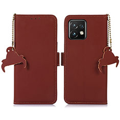 Funda de Cuero Cartera con Soporte Carcasa A11D para Motorola Moto Edge Plus (2023) 5G Marron