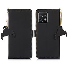 Funda de Cuero Cartera con Soporte Carcasa A11D para Motorola Moto Edge Plus (2023) 5G Negro