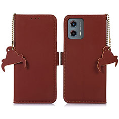 Funda de Cuero Cartera con Soporte Carcasa A11D para Motorola Moto G 5G (2023) Marron