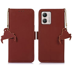 Funda de Cuero Cartera con Soporte Carcasa A11D para Motorola Moto G53 5G Marron