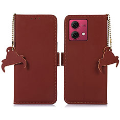 Funda de Cuero Cartera con Soporte Carcasa A11D para Motorola Moto G84 5G Marron