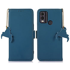 Funda de Cuero Cartera con Soporte Carcasa A11D para Nokia C22 Azul