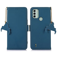 Funda de Cuero Cartera con Soporte Carcasa A11D para Nokia C31 Azul