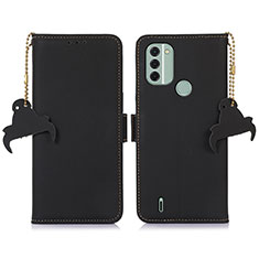 Funda de Cuero Cartera con Soporte Carcasa A11D para Nokia C31 Negro