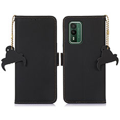 Funda de Cuero Cartera con Soporte Carcasa A11D para Nokia XR21 Negro