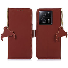 Funda de Cuero Cartera con Soporte Carcasa A11D para Xiaomi Mi 13T 5G Marron