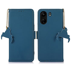 Funda de Cuero Cartera con Soporte Carcasa A11D para Xiaomi Poco C65 Azul