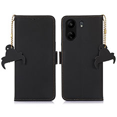 Funda de Cuero Cartera con Soporte Carcasa A11D para Xiaomi Poco C65 Negro