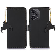 Funda de Cuero Cartera con Soporte Carcasa A11D para Xiaomi Redmi Note 12 Turbo 5G Negro