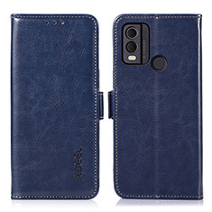 Funda de Cuero Cartera con Soporte Carcasa A12D para Nokia C22 Azul