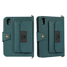 Funda de Cuero Cartera con Soporte Carcasa AD1 para Apple iPad Mini 6 Verde